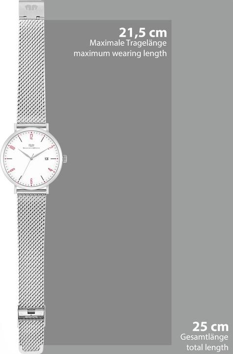 Actual product image Quartz watch Arakon II stainless steel silver - 34110 (Analogue wristwatch, 42 mm)