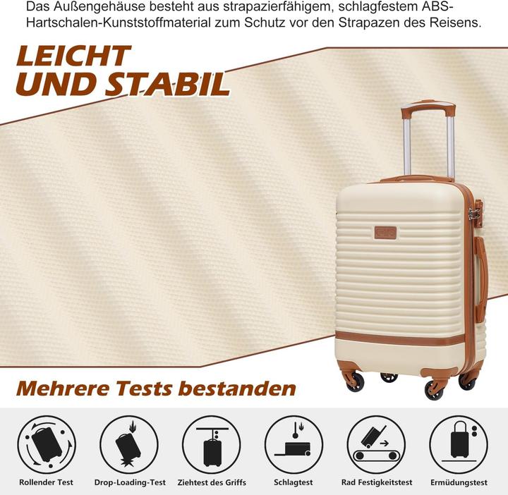 Image du produit Coolife Mittleres Hartschalen-Kofferset mit TSA-Schloss (60 l, M (50 - 90l))