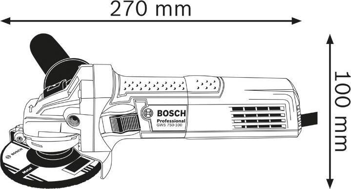 Actual product image Bosch Professional Angle grinder GWS 750-125 (125 mm) incl. grinding disc (125 mm) (125 mm)
