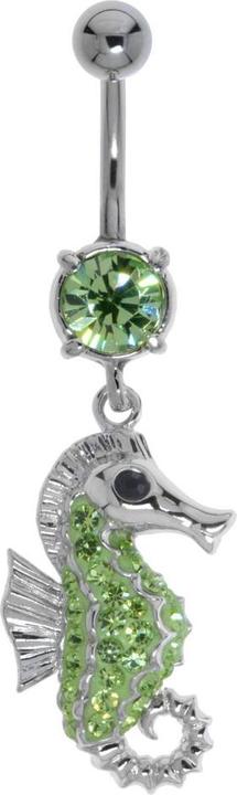 Bijouteria Bauchpiercing (Kristall, Messing rhodiniert, Chirurgenstahl 316L)