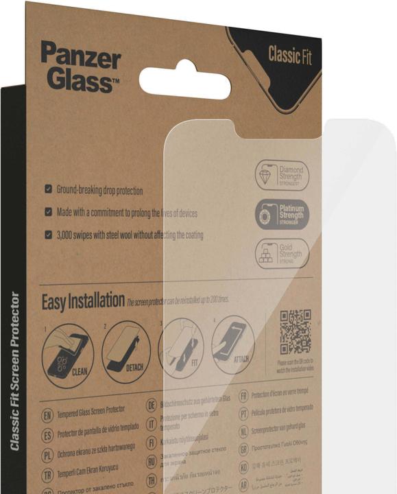 Produktbild PanzerGlass Classic Fit (1 Stück, Apple iPhone 14, Apple iPhone 13 Pro, Apple iPhone 13)