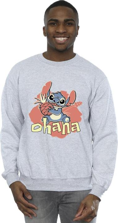 Actual product image Disney Mens Lilo And Stitch Ohana Pineapple Sweatshirt (M)