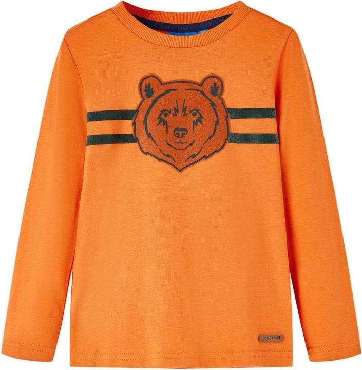 Immagine prodotto VidaXL Camicia da bambino a maniche lunghe arancione scuro 128,Materiale: 100 (128)
