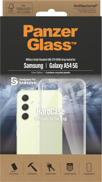 Produktbild PanzerGlass HardCase Samsung A54 5G A546 Antibacterial Military grade clear 0445 (Samsung Galaxy A54 5G)