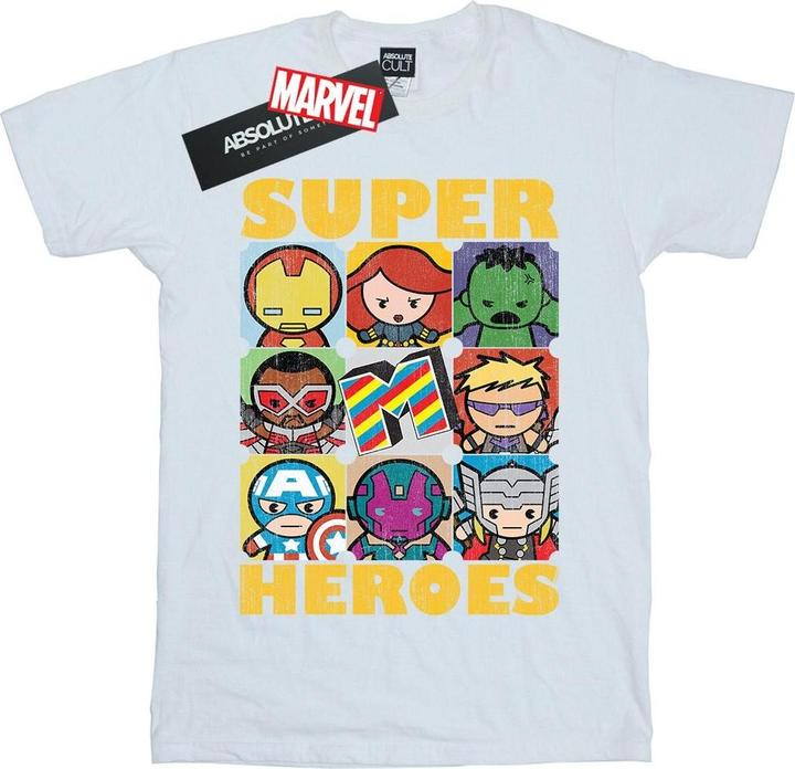 Actual product image Mens Kawaii Super Heroes T-Shirt (3XL)