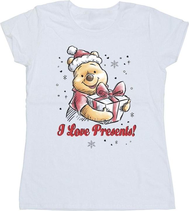 Actual product image Disney Womens/Ladies Winnie The Pooh Love Presents Cotton T-Shirt (L)