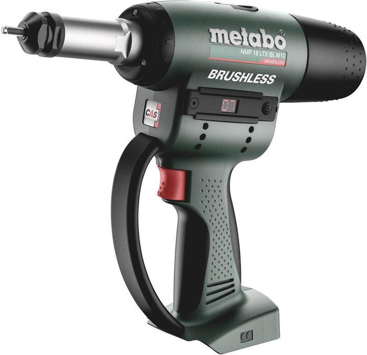 Image du produit Metabo Pistolet à écrou à rivet pour batterie 18 volts (Fonctionnement sur batterie)