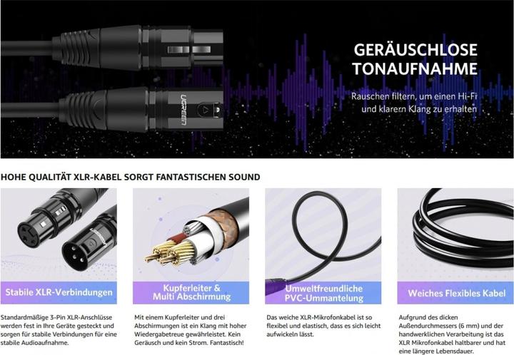Actual product image Ugreen Xlr — Xlr (2 m, XLR)