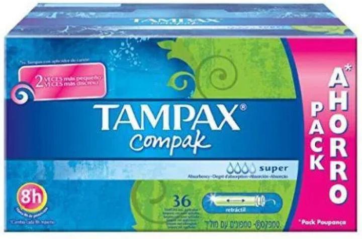 Productafbeelding Tampax COMPAK tampón super 36 u (36 x, S)