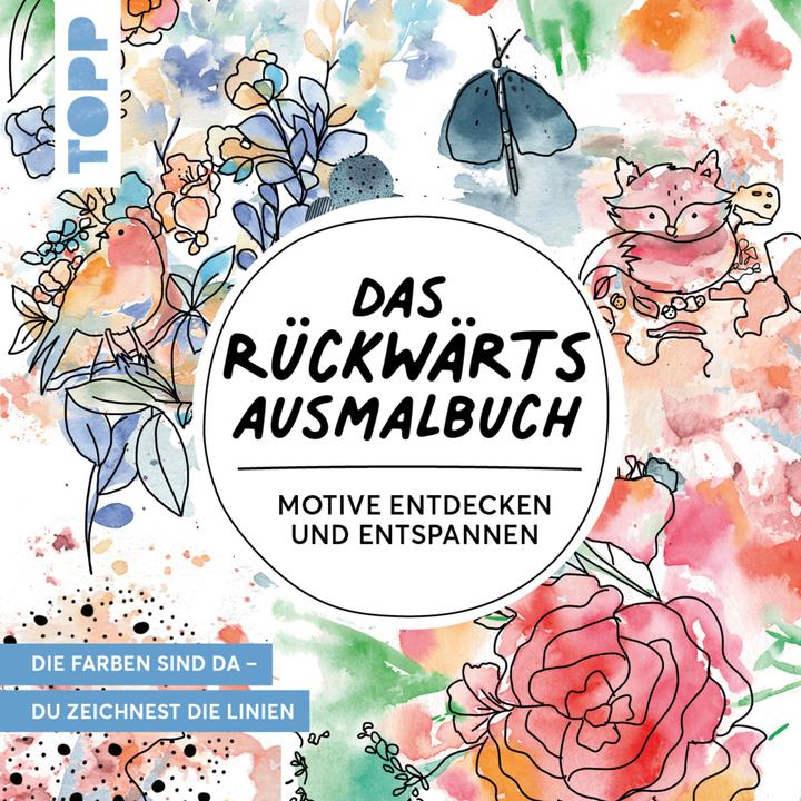 Actual product image The backwards colouring book