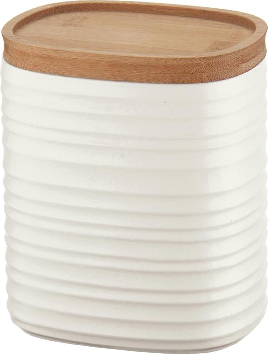 Actual product image Guzzini 181800156 Tierra Storage Jar Post Consumed Bamboo White (1 l)
