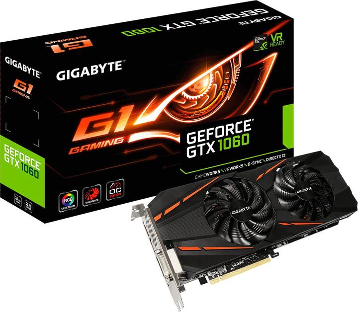 Gigabyte GeForce GTX 1060 G1 GAMING 3G (3 GB)