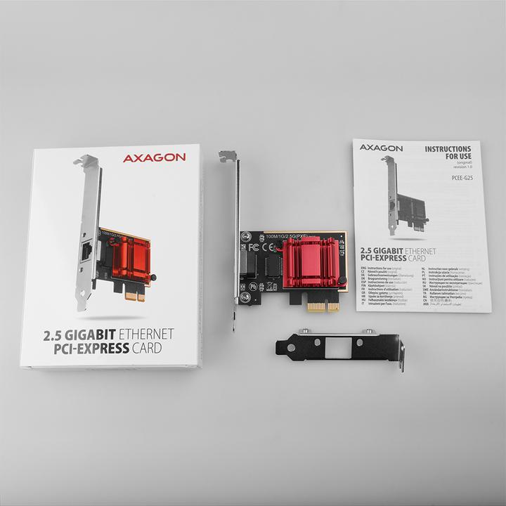 Actual product image Axagon PCEE-G25 network card Internal Ethernet (Mini PCI Express)