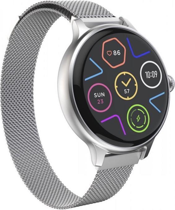 Actual product image Carneo Hero mini HR+/Silver/Elegant Band/Silver (40 mm)