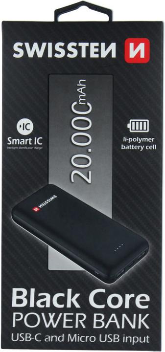 Image du produit Swissten 22013928 Banque de puissance au lithium polymère (LiPo) (20000 mAh, 74 Wh)