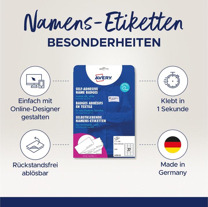 Produktbild Avery Namens-Etiketten