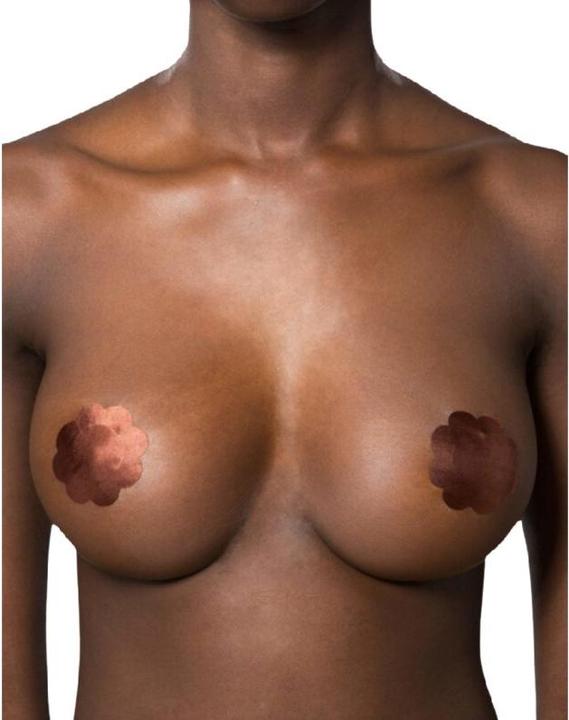 Bye Bra Satijnen Tepelhoedjes 3 Pak - Donkerbruin XL