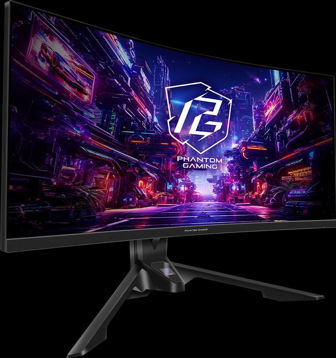 Actual product image AsRock ECRAN INCURVÉ 34 PHANTOM GAMING PG34QRT3A WQHD 180HZ (NOIR) (3440 x 1440 pixels, 34")