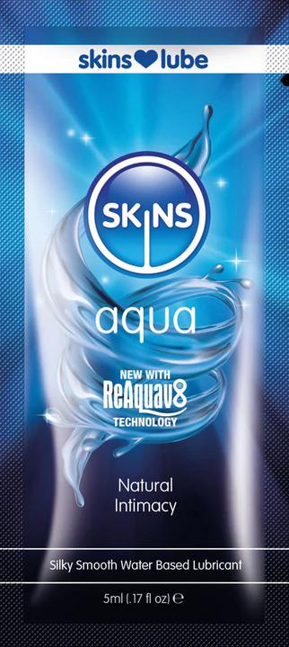 Actual product image Skins Aqua Water Based Lubricant - 5ml Foil (5 ml)