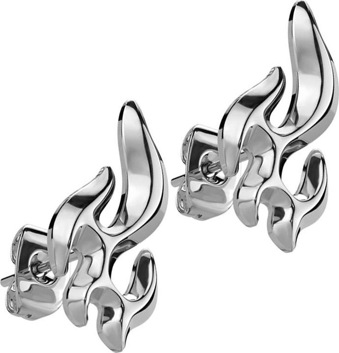 Immagine prodotto Star Piercing Orecchini a perno in argento con fiamma (Acciaio chirurgico 316L, Ottone)