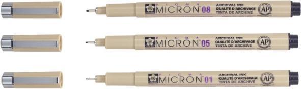 Actual product image Sakura Pigma Micron (Black, 3 x)