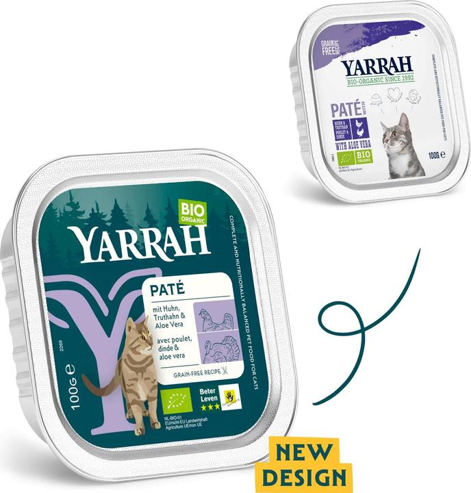 Actual product image Yarrah Organic wet food Paté with chicken and turkey, 16 x 100 g (Adult, 16 pcs., 1600 g)