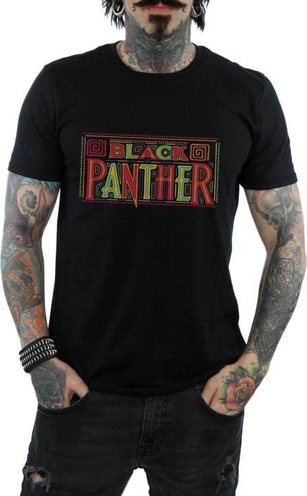Actual product image Mens Black Panther Tribal Logo T-Shirt (M)