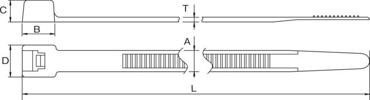 Immagine prodotto HellermannTyton Fascetta 540x8,8mm T150M (Fascette in plastica, 530 mm, 25 pz.)