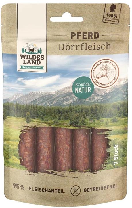 Immagine prodotto Wildes Land Snack jerky cavallo, 7 pezzi. (Junior, Senior, Adulto, 1 pz., 180 g)