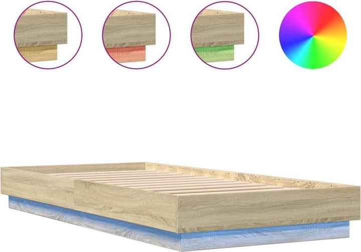 Produktbild VidaXL Bettgestell mit LED (90 x 200 cm)