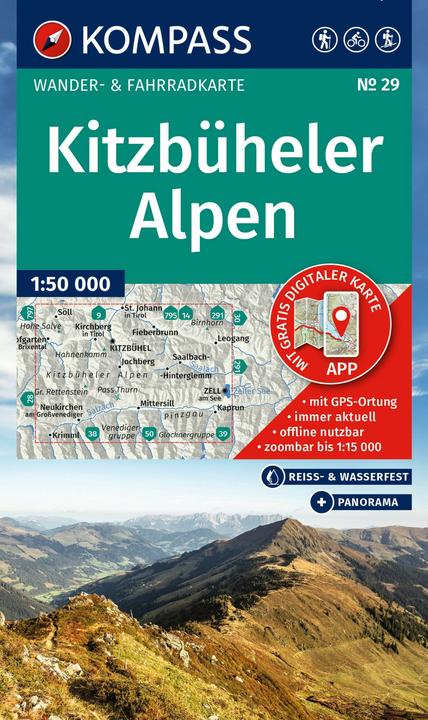 Actual product image Wanderkarte 29 Kitzbüheler Alpen 1:50.000