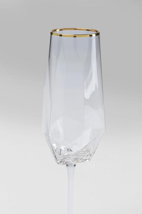 Image du produit Kare Design Flûte à champagne Diamond Gold Rim (36 cl, 1 Verres, Flûtes à champagne)