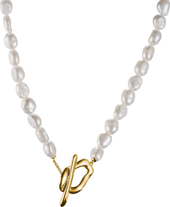 Thomas Sabo Perlenkette Natural Beauty vergoldet (Sterling Silber 925, Süsswasserzuchtperle)