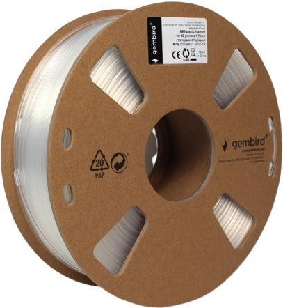 Produktbild Gembird Filamentcassette ABS Spule (ABS, 1.75 mm, 1400 g, Transparent)