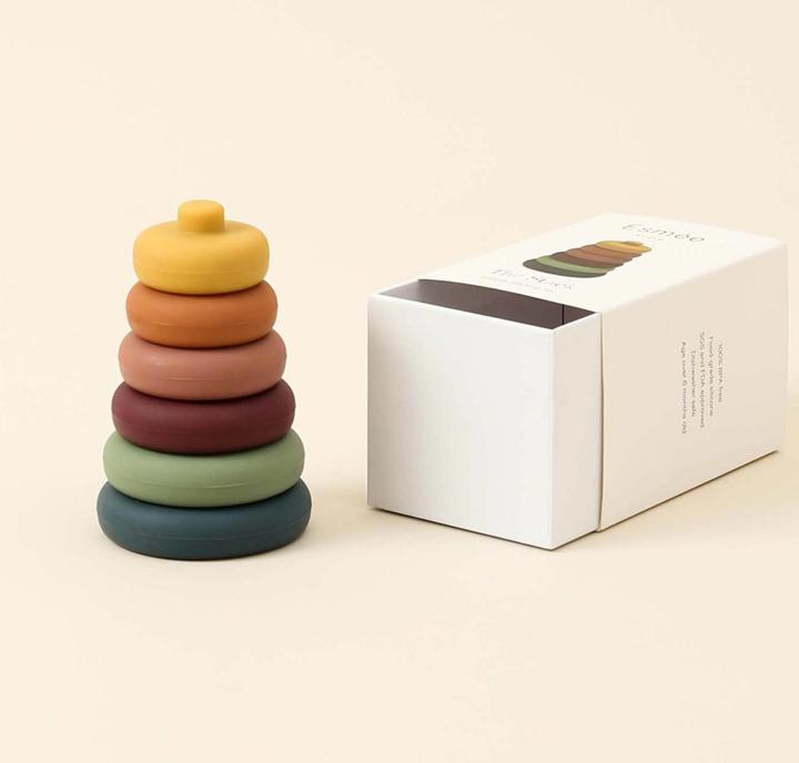 Actual product image Esmée Colorful silicone stacking tower
