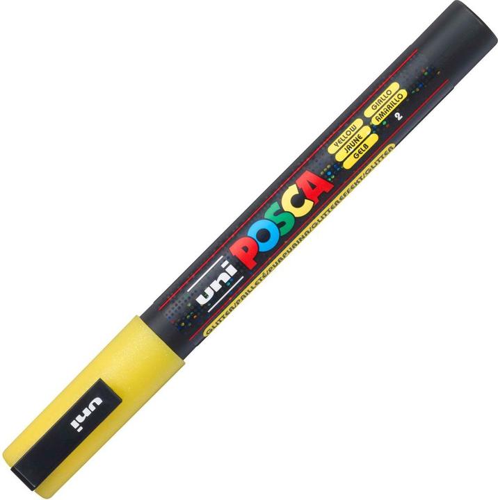 Actual product image Posca Marker PC-3M round tip (Glitter Yellow, 1.30 mm, 1 x)