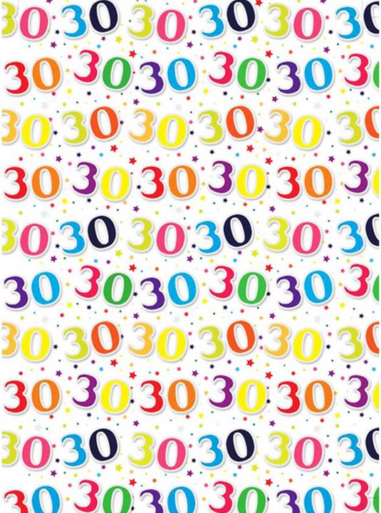 Actual product image Simon Elvin Wrapping paper with number 30 24 sheets (Wrapping paper)