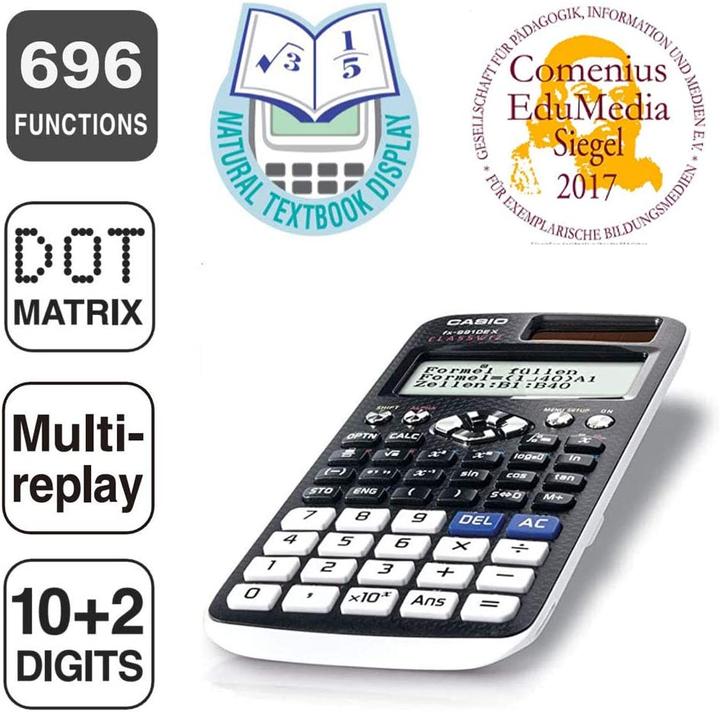 Produktbild Casio Fx-991de X (Solarzellen, Batterien)