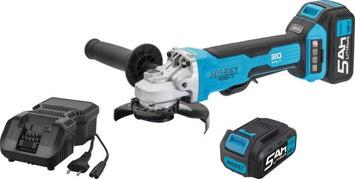 HAZET Cordless right-angle grinder set ∙ 3 pieces 9233-7 ∙ Number of tools: 3 (125 mm)