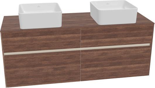 Produktbild Villeroy & Boch Collaro Waschbeckenunterschrank 1400x548x500 mm, 4 Auszüge, für 2 Waschbecken, C0 (147 x 62 x 57 cm)
