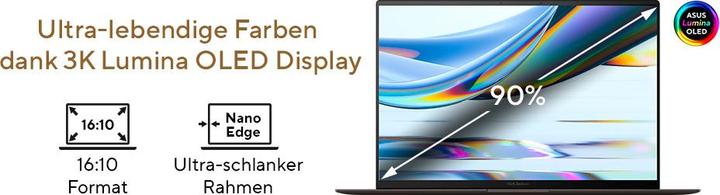 Actual product image ASUS Zenbook S 16 (16", AMD Ryzen AI 7 350, 24 GB, 1000 GB, DE)