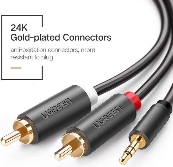 Produktbild Ugreen AUX Klinke auf Cinch Stereo (3 m, 3.5mm Klinke (AUX))