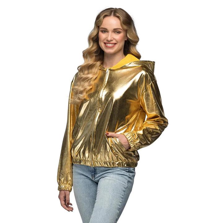 Produktbild Boland 80er Jahre Metallic Rave Jacke Gold (XL)
