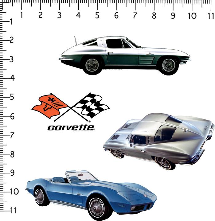 Produktbild Chevrolet Aufkleber Corvette Deluxe 50erPack Vinyl