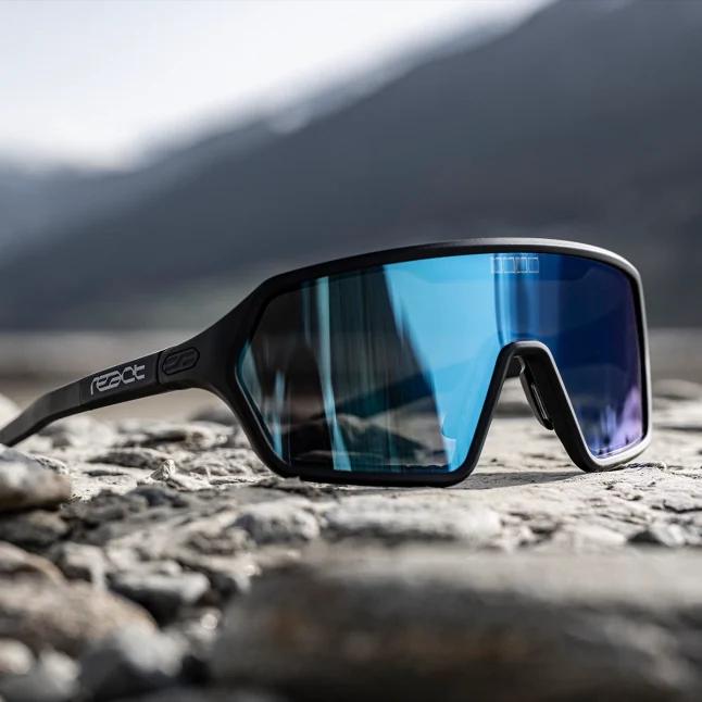 Produktbild React rev sky/black Sonnenbrille schmal (Schwarz, Schwarz)