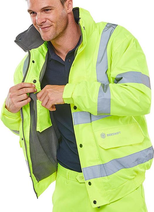 Actual product image Beeswift High visibility bomber jacket, size XXL, yellow (XXL)