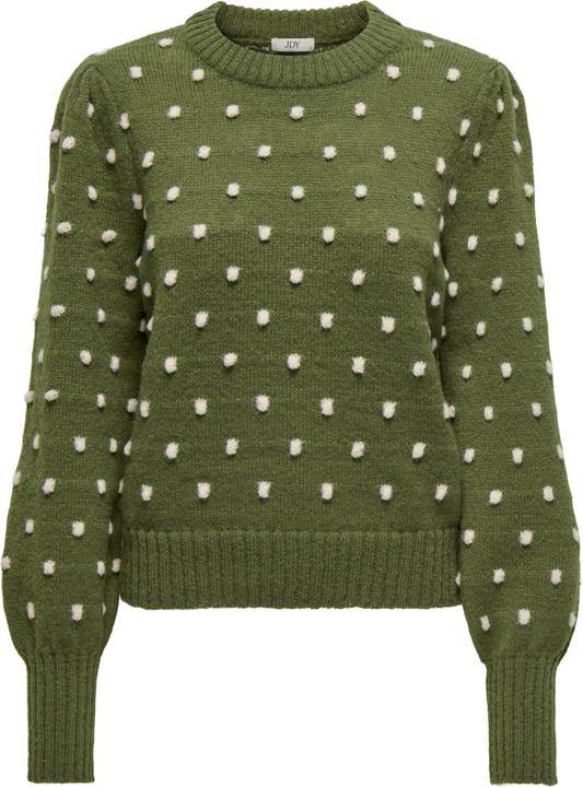 Immagine prodotto JdY Vestibilità regolare Collo alto Polsini lunghi Maniche a sbuffo Pullover Maglione in maglia (XXL)