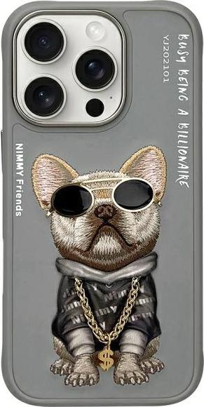 Actual product image Nimmy case iPhone 16 Pro Max 6.9" gray Glasses Cool Dog (Apple iPhone 16 Pro Max)
