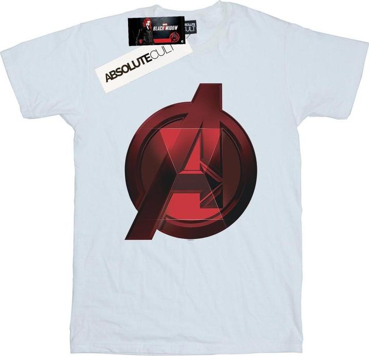 Black Widow Film Avengers Logo Baumwolle Boyfriend TShirt