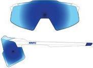 Produktbild 100% Aerocraft - Matte White - HiPER Blue Mirror Lens (Matte White, Blau)